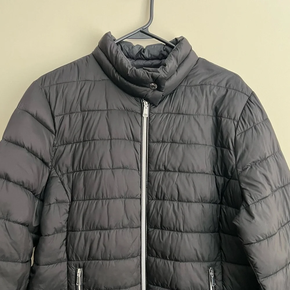 Black Packable Puffer Jacket Women's Sz XL - Picture 2 of 8